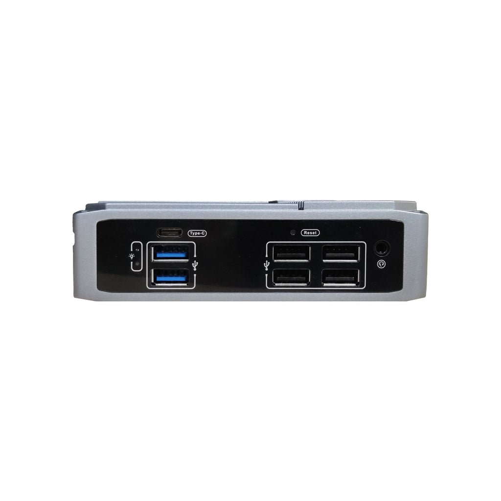 Mini PC NUC AL Slim Processador Intel N100 Quad-Core 12ª geração, 8GB ou 16GB DDR4, M2 256GB, 2x Display Port, 1x HDMI, 6x USB, 2x LAN, Windows 11